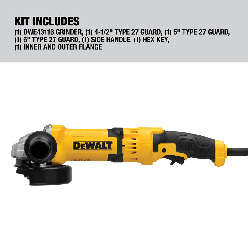 DeWalt 13 amps Corded 4-1/2 to 6 in. Small Angle Grinder