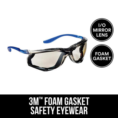 3M Anti-Fog Safety Glasses Black/Blue Frame