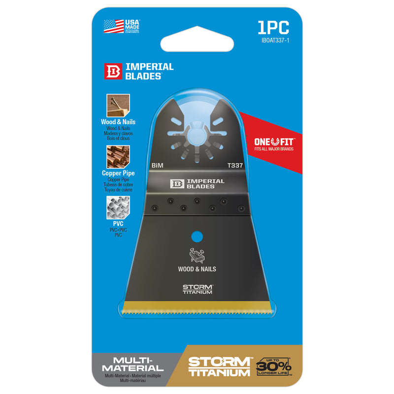 Imperial Blades One Fit 2-1/2 in. L Titanium-Coated Bi-Metal Storm Oscillating Saw Blade