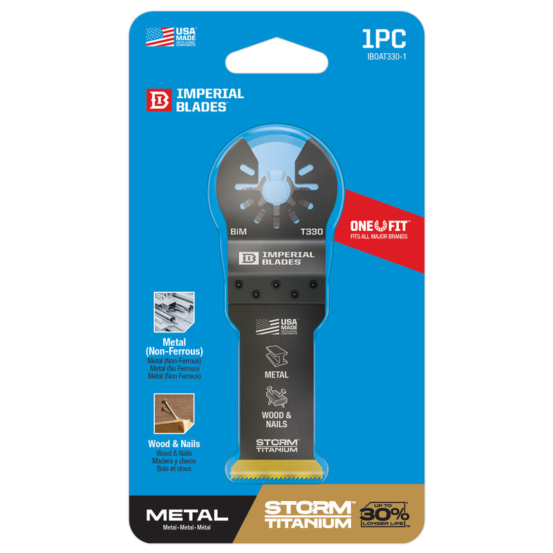 Imperial Blades One Fit 1-1/8 in. L Titanium-Coated Bi-Metal Storm Oscillating Saw Blade