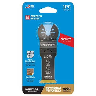 Imperial Blades One Fit 1-1/8 in. L Titanium-Coated Bi-Metal Storm Oscillating Saw Blade