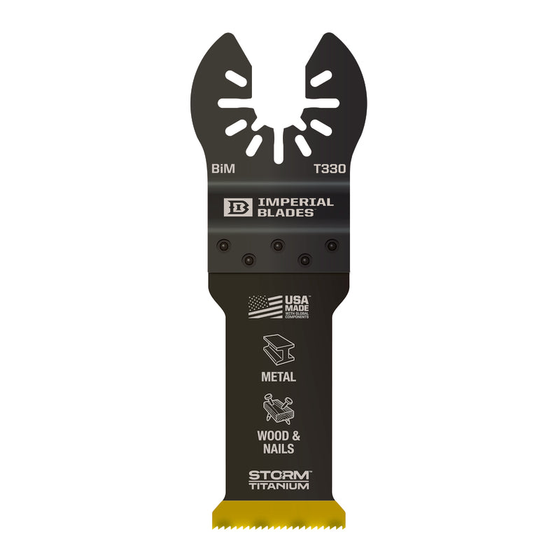 Imperial Blades One Fit 1-1/8 in. L Titanium-Coated Bi-Metal Storm Oscillating Saw Blade