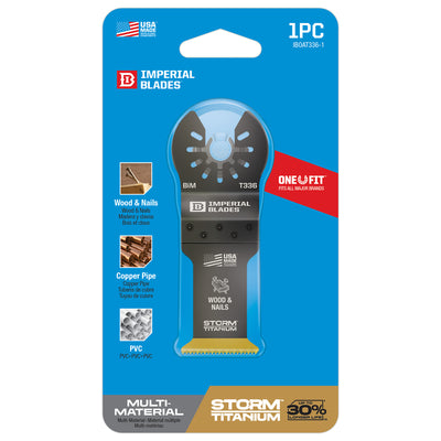 Imperial Blades One Fit 1-1/4 in. L Titanium-Coated Bi-Metal Storm Oscillating Saw Blade