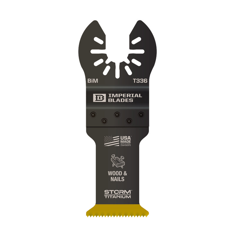 Imperial Blades One Fit 1-1/4 in. L Titanium-Coated Bi-Metal Storm Oscillating Saw Blade