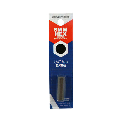 Best Way Tools Hex 6 mm X 1 in. L Tamper-Proof Security Bit Carbon Steel