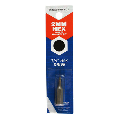 Best Way Tools Hex 2 mm X 1 in. L Tamper-Proof Security Bit Carbon Steel