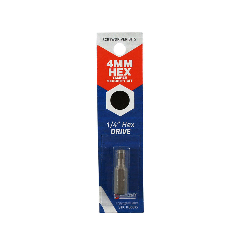 Best Way Tools Hex 4 mm X 1 in. L Tamper-Proof Security Bit Carbon Steel