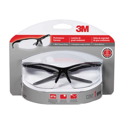 3M Anti-Fog Safety Glasses Clear Lens Black Frame