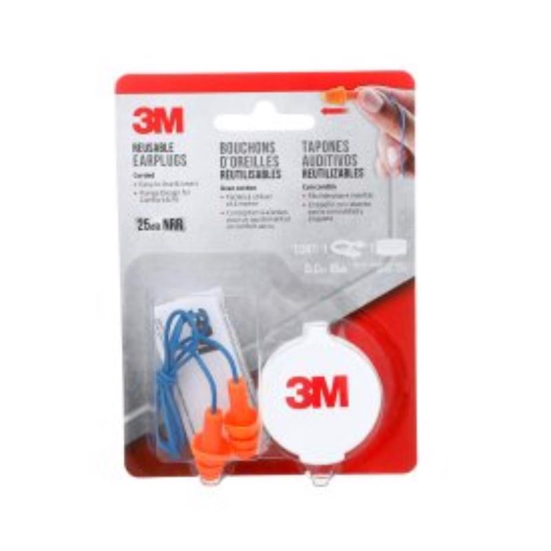 3M 25 dB PVC Earplugs Blue/Orange