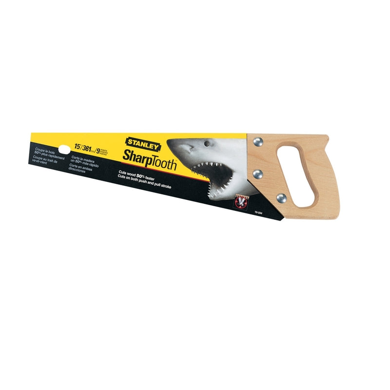 Stanley SharpTooth 15 in. Carbon Steel Specialty Hand Saw 9 TPI