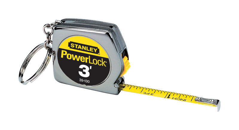 Stanley PowerLock 3 ft. L X 0.25 in. W Compact Keychain Tape Measure