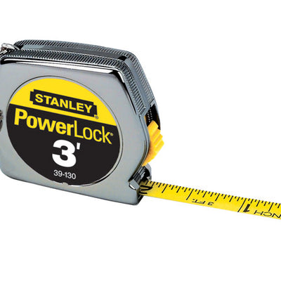 Stanley PowerLock 3 ft. L X 0.25 in. W Compact Keychain Tape Measure