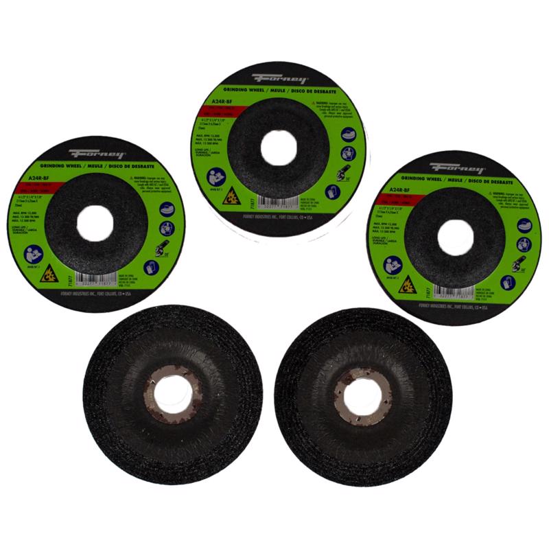 Forney 4-1/2 in. D X 7/8 in. in. Grinding Wheel