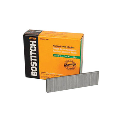 Bostitch 7/32 in. W X 1-3/8 in. L Stainless Steel Finish Staples 18 Ga. 1000 pk