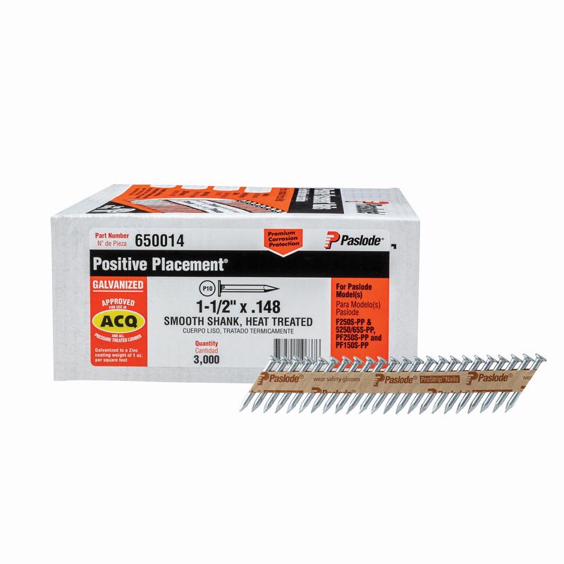 Paslode Positive Placement 1-1/2 in. L Angled Strip Galvanized Metal Connector Nails 30 deg 3,000 pk