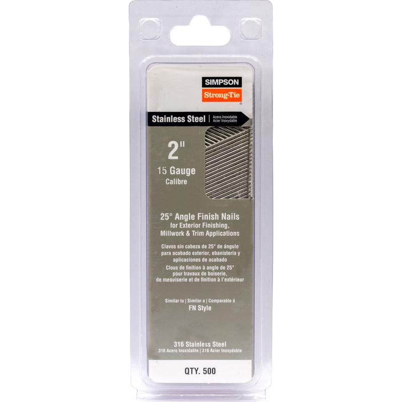 Simpson Strong-Tie 2 in. L X 15 Ga. Angled Strip Coated Nails 25 deg 500 pk