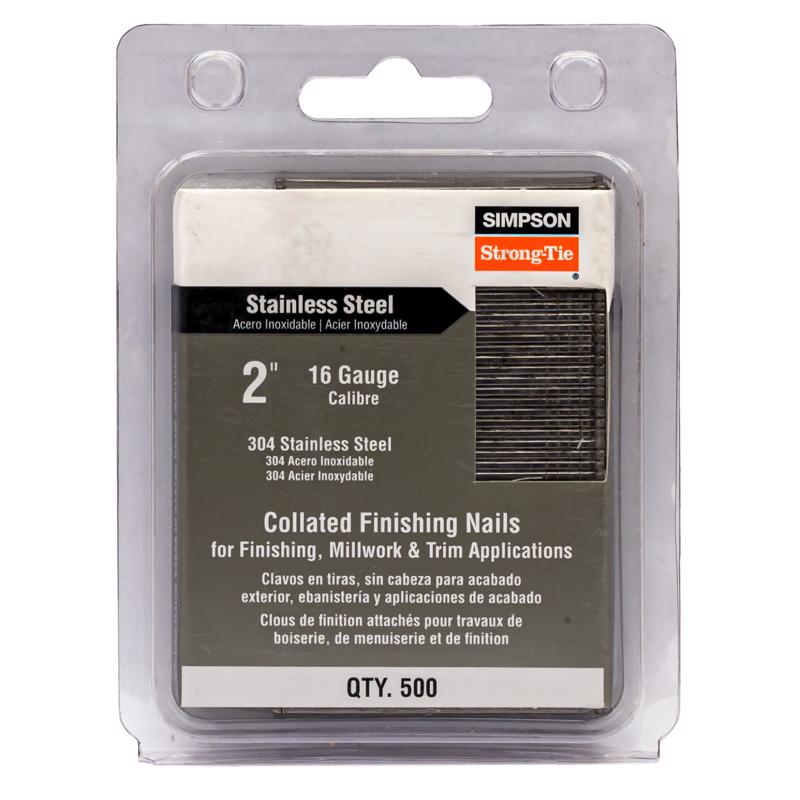Simpson Strong-Tie 2 in. L X 16 Ga. Straight Strip Coated Nails 500 pk