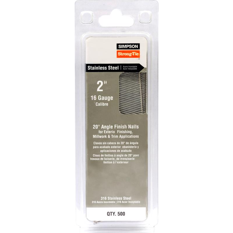 Simpson Strong-Tie 2 in. L X 16 Ga. Angled Strip Coated Nails 20 deg 500 pk