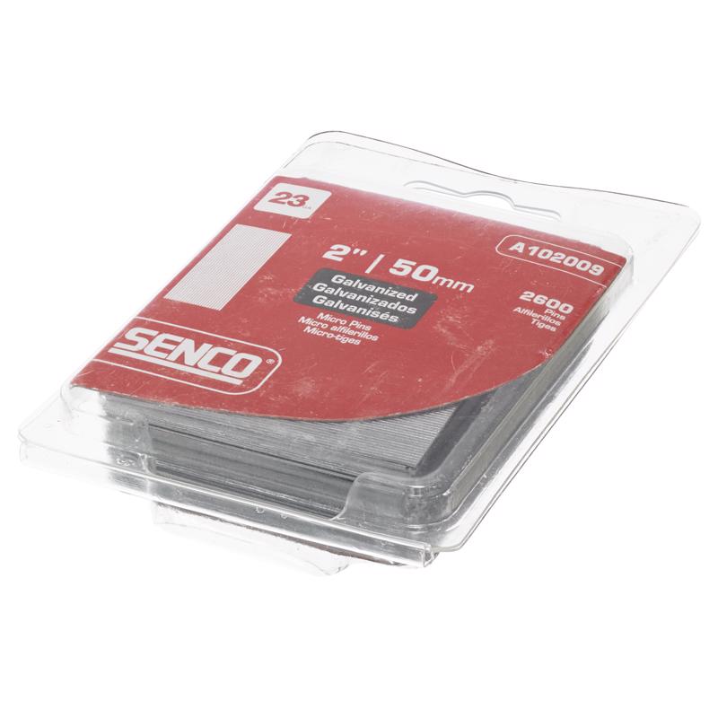 Senco 2 in. L X 23 Ga. Straight Strip Galvanized Micro Pins 2600 pk