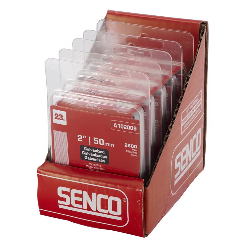 Senco 2 in. L X 23 Ga. Straight Strip Galvanized Micro Pins 2600 pk