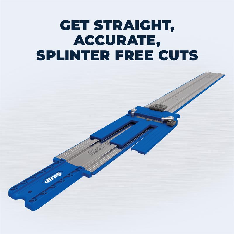 Kreg Accu-Cut Aluminum 50 in. L Saw Guide Blue/Silver