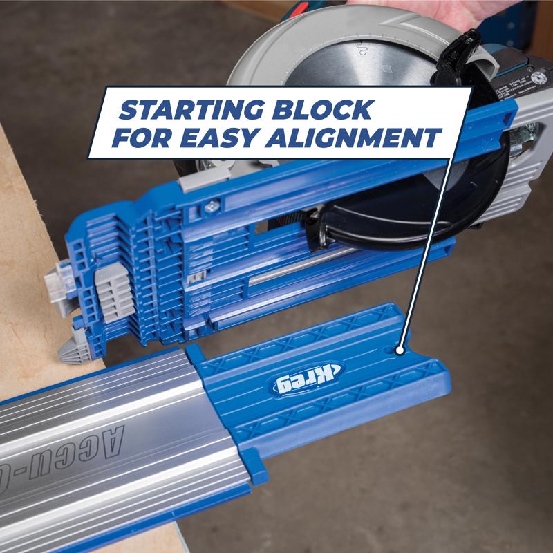 Kreg Accu-Cut Aluminum 50 in. L Saw Guide Blue/Silver