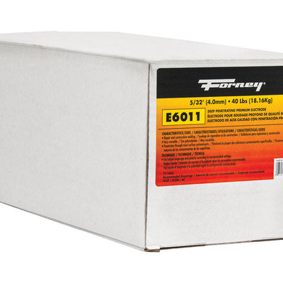 Forney 5/32 in. D X 15 in. L E6011 Mild Steel Welding Electrodes 88000 psi 40 lb
