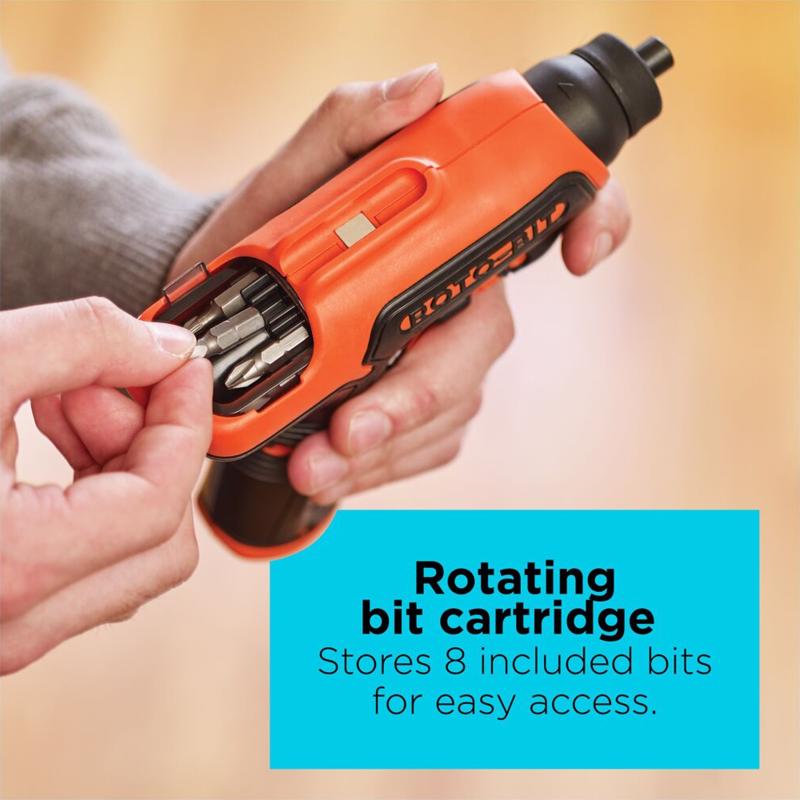 Black+Decker 4V Roto-Bit Cordless Rechargeable Screwdriver Kit (Battery & Charger)