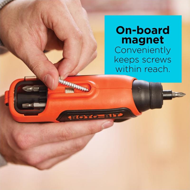 Black+Decker 4V Roto-Bit Cordless Rechargeable Screwdriver Kit (Battery & Charger)