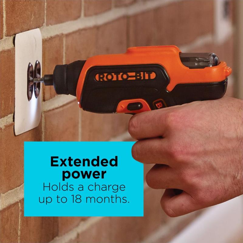 Black+Decker 4V Roto-Bit Cordless Rechargeable Screwdriver Kit (Battery & Charger)