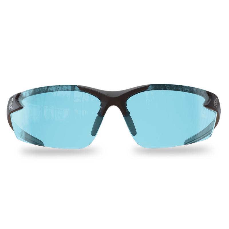 Edge Eyewear Zorge G2 Wraparound Safety Glasses Light Blue Lens Black Frame