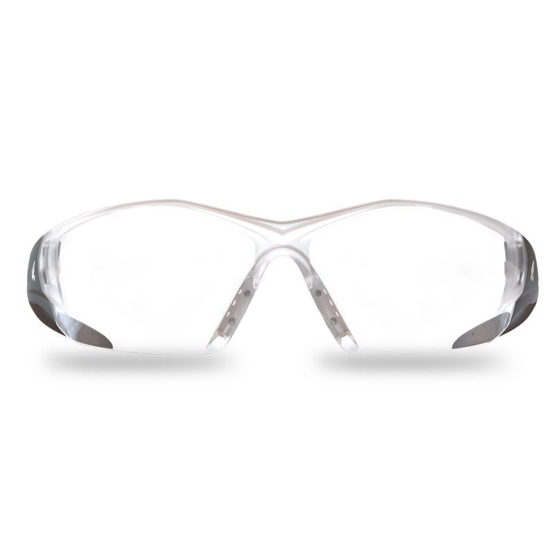 Edge Eyewear Delano G2 Wraparound Safety Glasses Clear Lens Black Frame