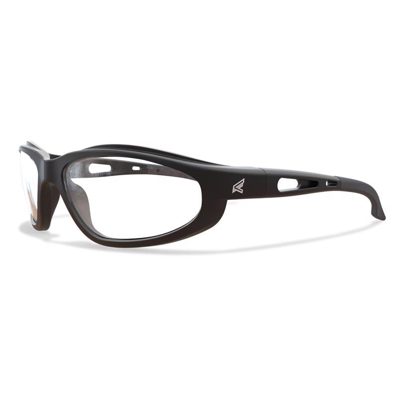 Edge Eyewear Dakura Safety Glasses Clear Lens Black Frame
