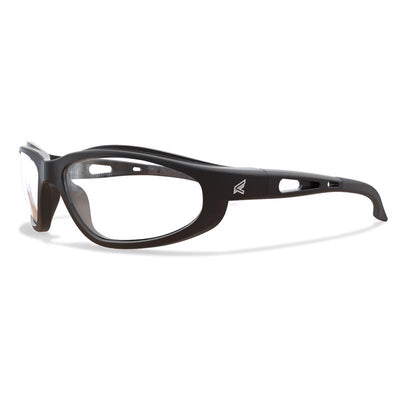 Edge Eyewear Dakura Safety Glasses Clear Lens Black Frame