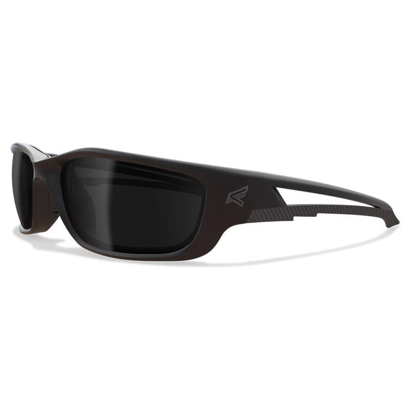 Edge Eyewear Kazbek XL Polarized Safety Glasses Smoke Lens Black Frame