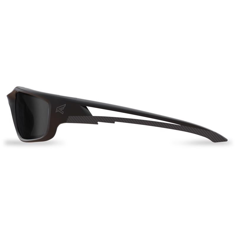 Edge Eyewear Kazbek XL Polarized Safety Glasses Smoke Lens Black Frame
