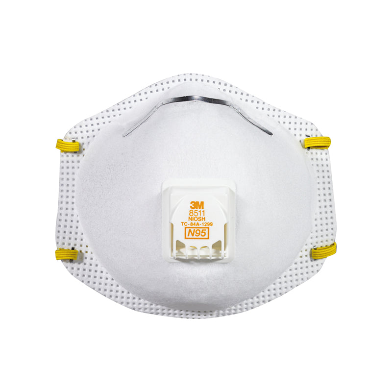 3M Cool Flow N95 Sanding and Fiberglass Cup Disposable Respirator Pro-Series Valved White