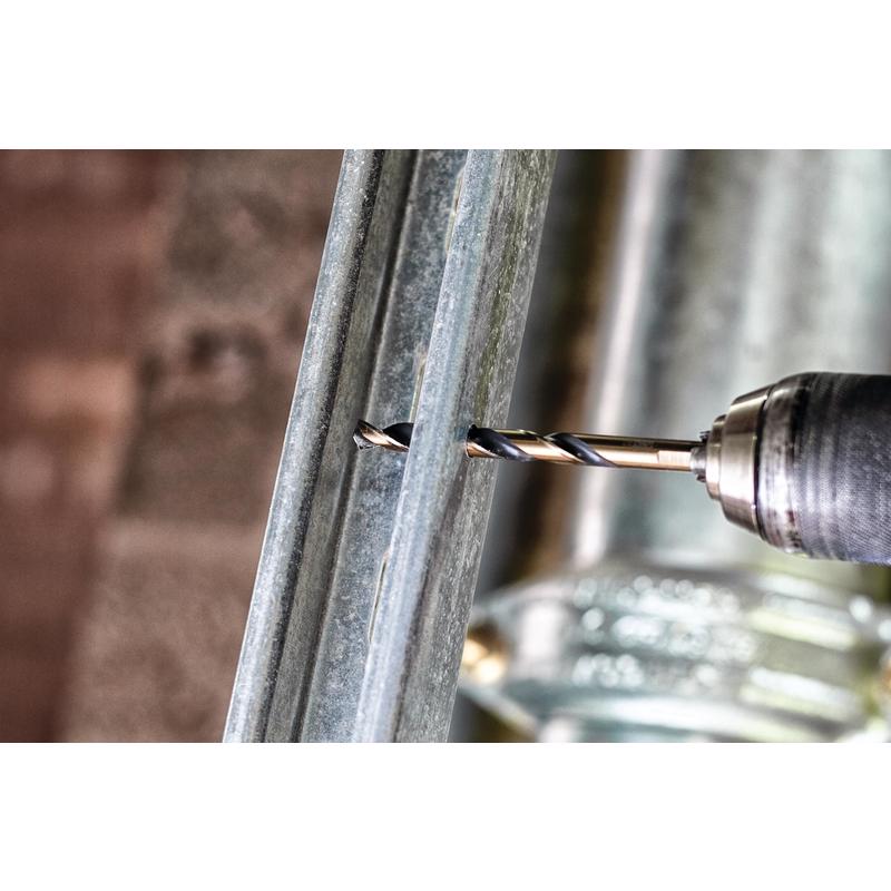 DeWalt Black & Gold 1/4 in. X 4 in. L High Speed Steel Split Point Drill Bit Round Shank