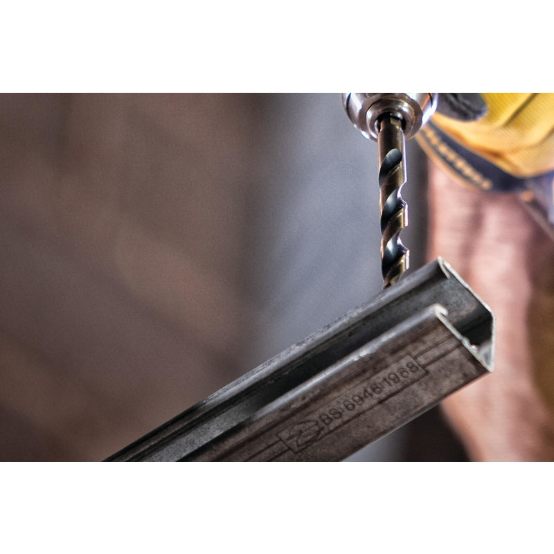 DeWalt Black & Gold 3/8 in. X 5 in. L High Speed Steel Split Point Drill Bit Round Shank