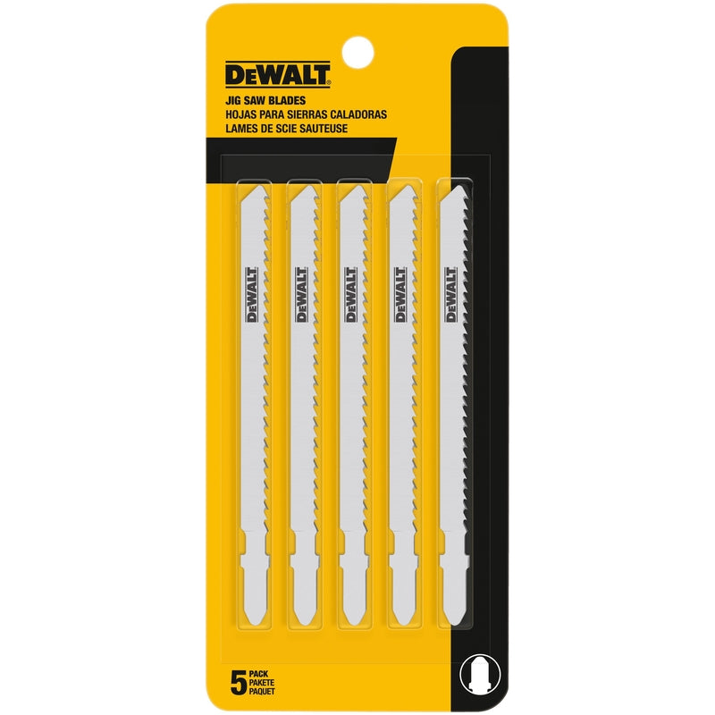 DEWALT 4 in. Cobalt Steel T-Shank Jig Saw Blade 6 TPI 5 pk