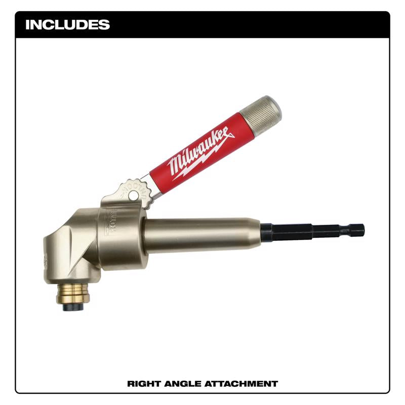 Milwaukee 9-1/2 in. L Metal Right Angle Drill Attachment