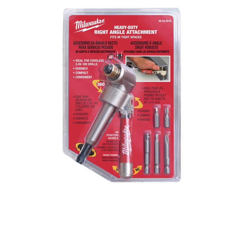 Milwaukee 9-1/2 in. L Metal Right Angle Drill Attachment