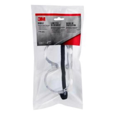 3M Chemical Splash Goggles Clear Lens Clear Frame
