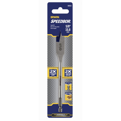 Irwin Speedbor 5/8 in. X 6 in. L Carbon Steel Wood Boring Bit Hex Shank
