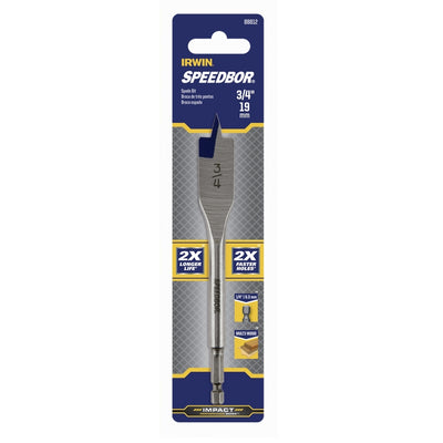 Irwin Speedbor 3/4 in. X 6 in. L Carbon Steel Wood Boring Bit Hex Shank