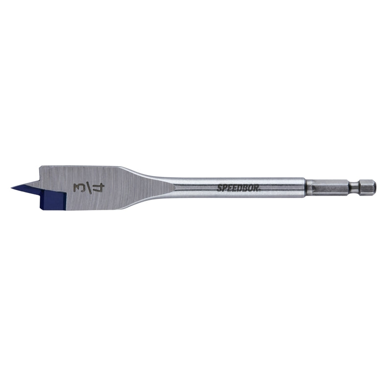 Irwin Speedbor 3/4 in. X 6 in. L Carbon Steel Wood Boring Bit Hex Shank