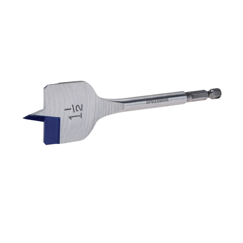 Irwin Speedbor 1-1/2 in. X 6 in. L Carbon Steel Wood Boring Bit Hex Shank