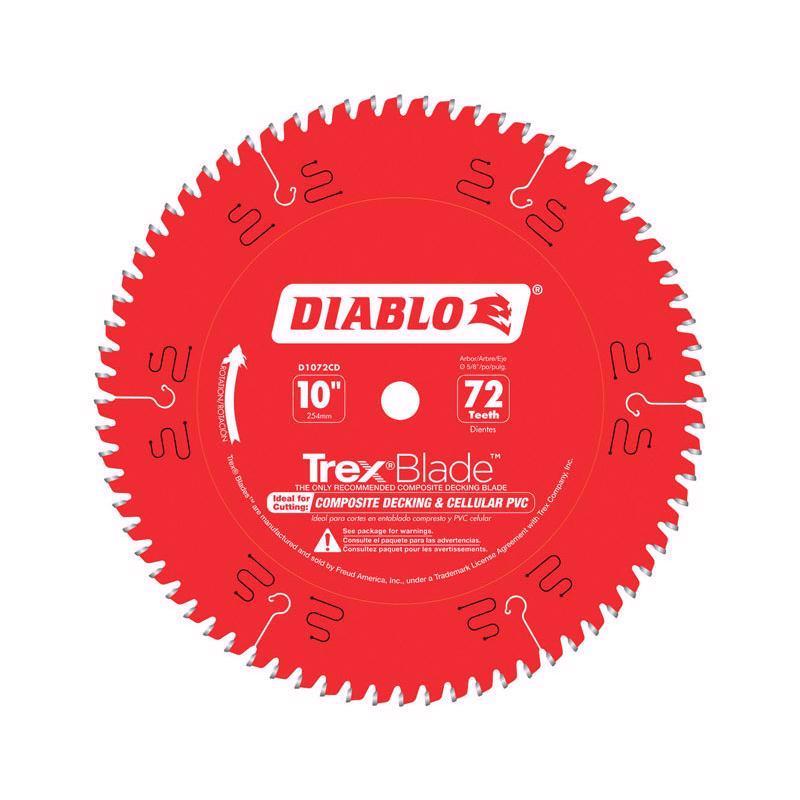 Diablo TrexBlade 10 in. D X 5/8 in. TiCo Hi-Density Carbide Circular Saw Blade 72 teeth