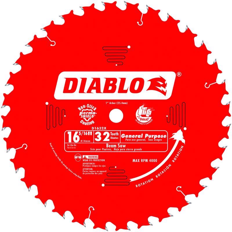 Diablo 16-5/16 in. D X 1 in. GP TiCo Hi-Density Carbide Circular Saw Blade 32 teeth
