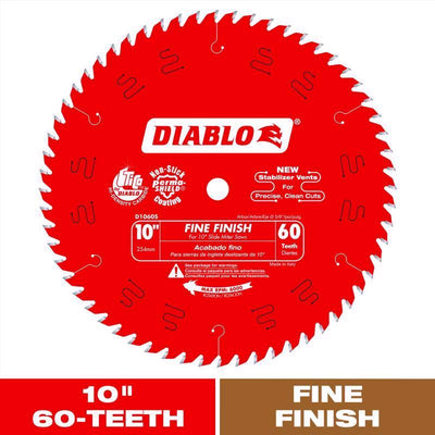 Diablo 10 in. D X 5/8 in. Fine Finish TiCo Hi-Density Carbide Circular Saw Blade 60 teeth